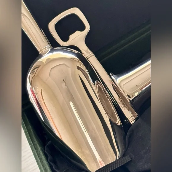 Towle Copenhagen Silver-plated Bar Tools: Opener, Ice Scoop, Double Jigger 🍸 - Picture 4 of 11